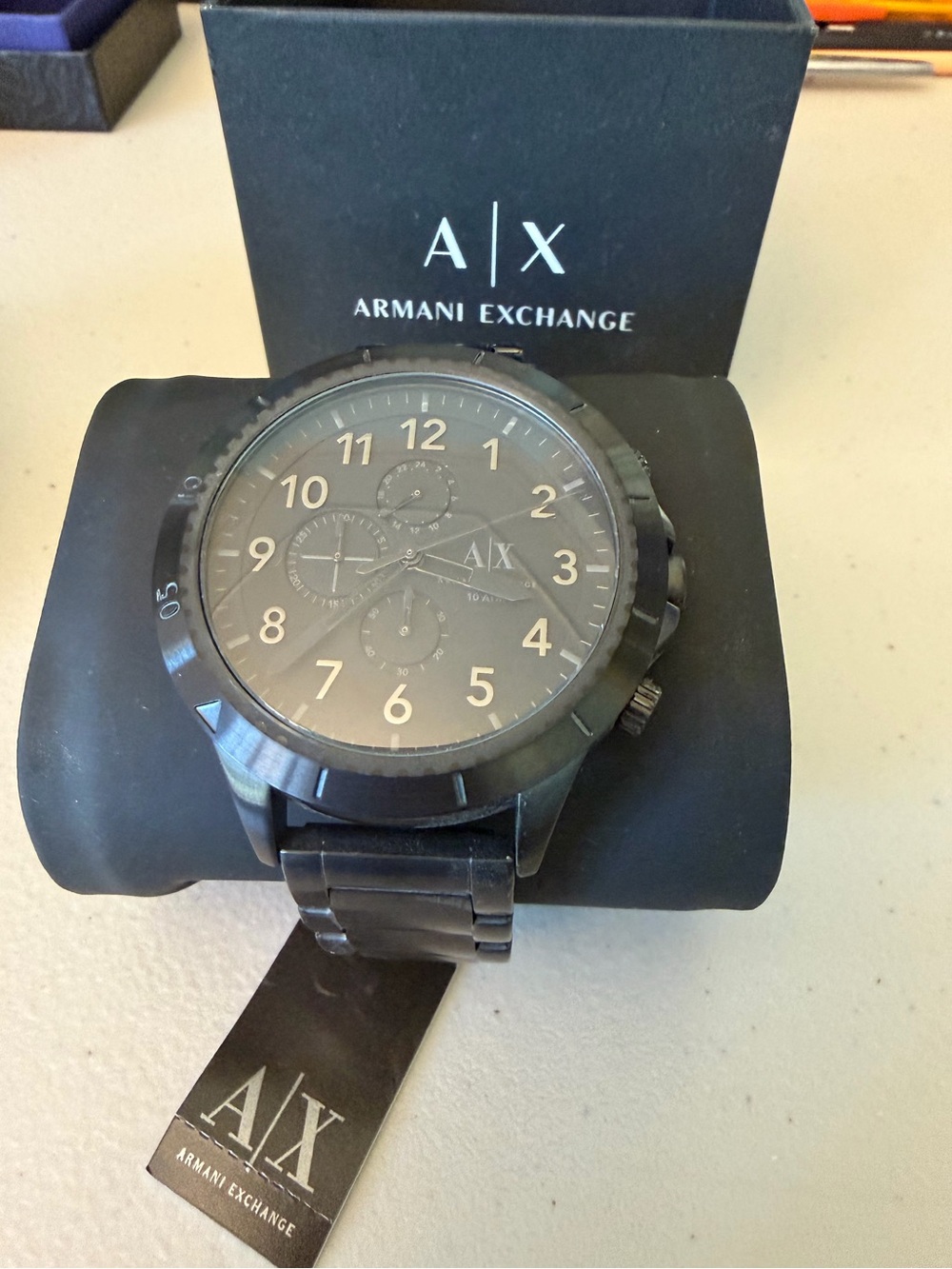 New Armani Exchange
Romulous Black Steel 50 mm Luxury Watch